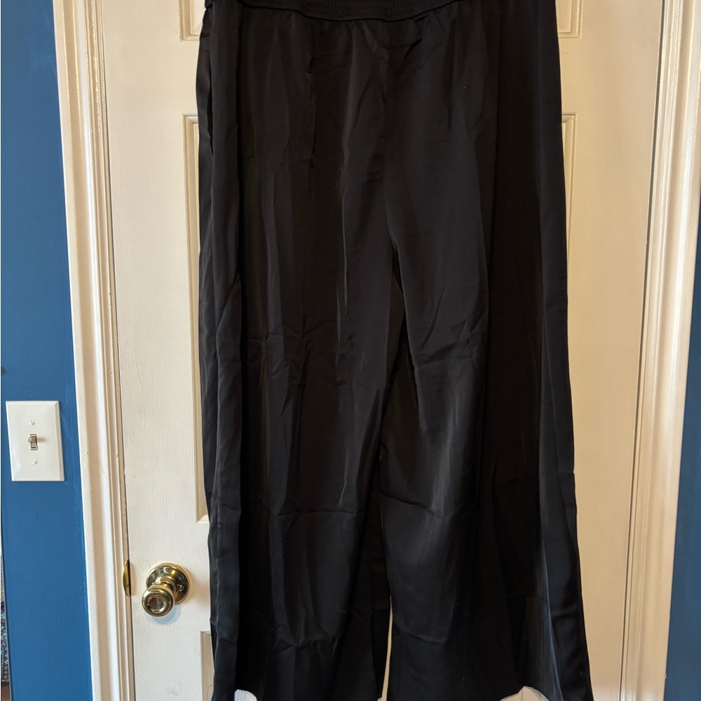 Wide Leg Black Pants for Women